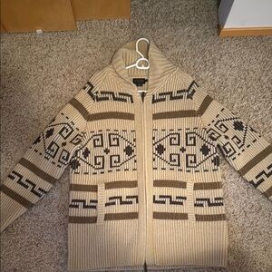 Men's Beige Patterned Sweater